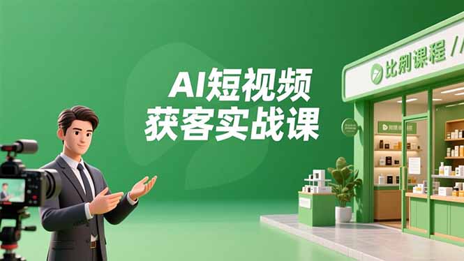 AI短视频获客实战课,数字人创作、实体行业应用、精准引流,30天获取客源月入6万+-识享社