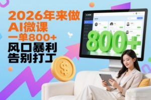 2026年来做AI微课,一单8张+,风口暴利,告别打工-识享社