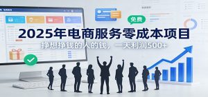 2025年电商服务零成本项目,挣想挣钱的人的钱,一天利润500+-识享社