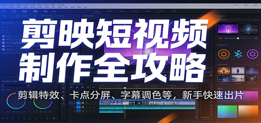 图片[1]-剪映短视频制作全攻略：剪辑特效、卡点分屏、字幕调色等，新手快速出片-识享社