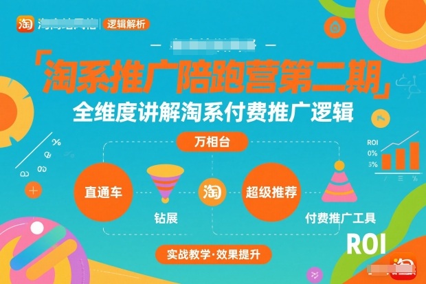 淘系推广陪跑营第二期,全维度讲解淘系付费推广逻辑-识享社