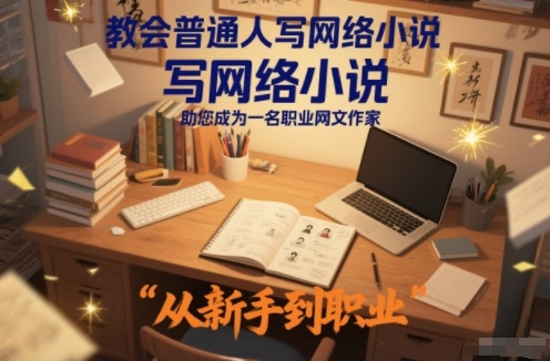 教会普通人写网络小说,助您成为一名职业网文作家-识享社