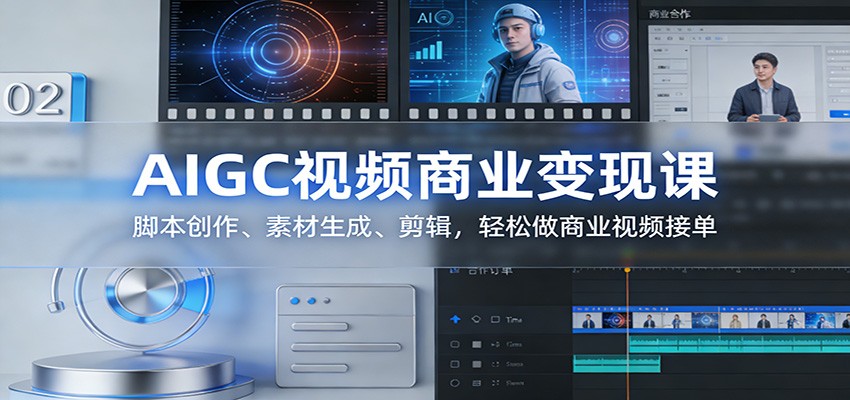 图片[1]-AIGC视频商业变现课：脚本创作、素材生成、剪辑，轻松做商业视频接单-识享社