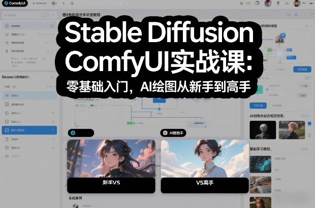 Stable Diffusion ComfyUI实战课:零基础入门,AI绘图从新手到高手-识享社