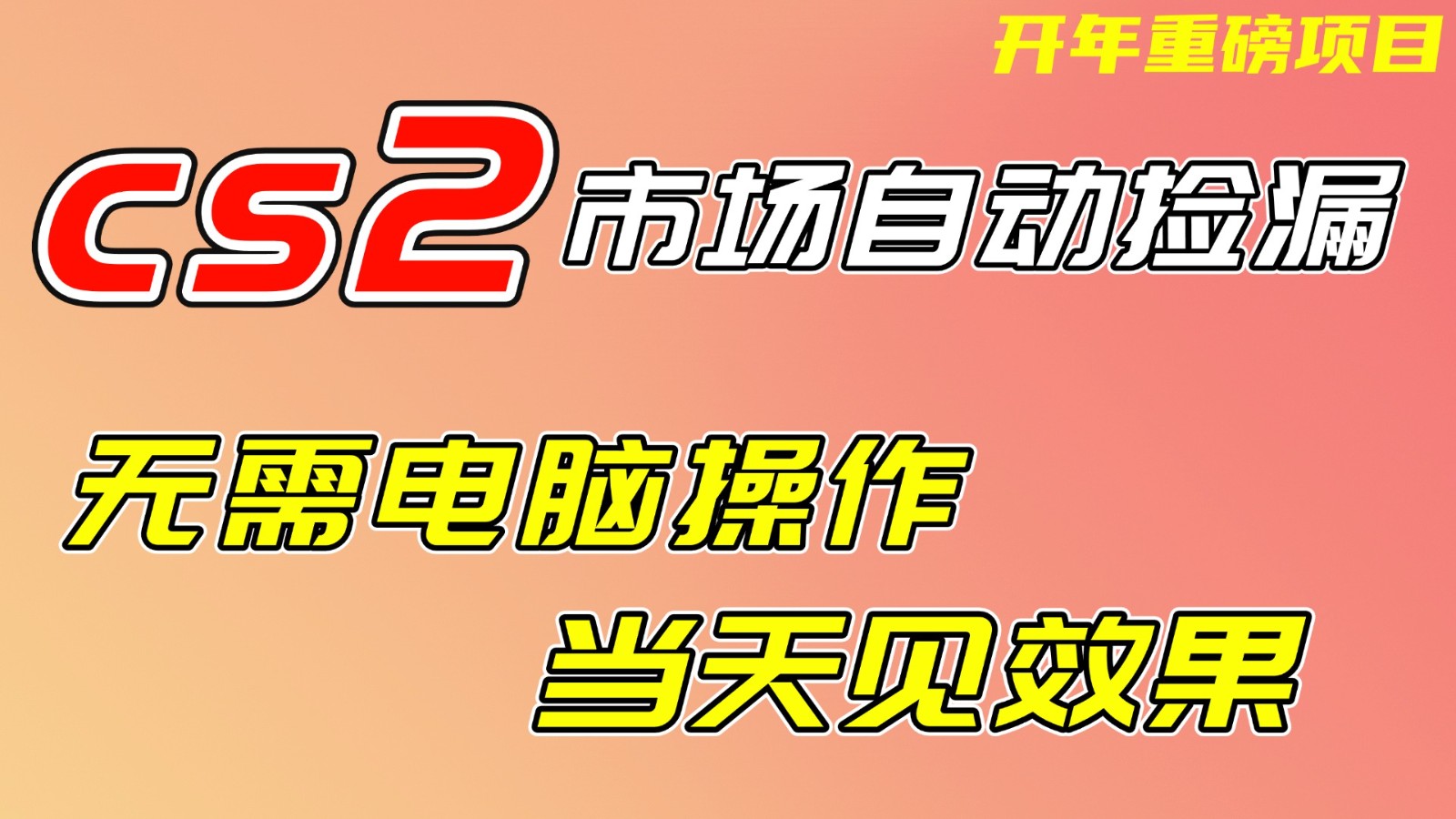 图片[1]-CS2市场挂机项，无需电脑操作，无需进入游戏，当天见效果，支持任何形式验证-识享社