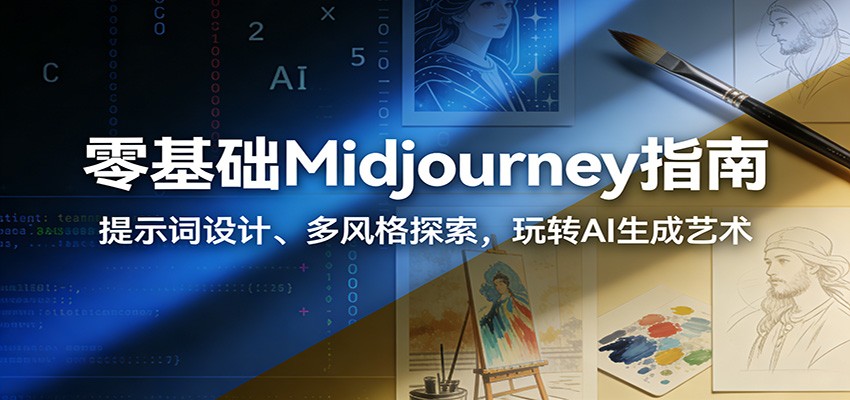 图片[1]-零基础Midjourney指南：提示词设计、多风格探索，玩转AI生成艺术-识享社