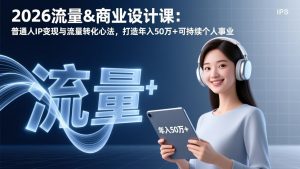 2026流量&商业设计课:普通人IP变现与流量转化心法,打造年入50万+可持续个人事业-识享社
