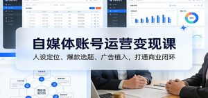 自媒体账号运营变现课:人设定位、爆款选题、广告植入,打通商业闭环-识享社