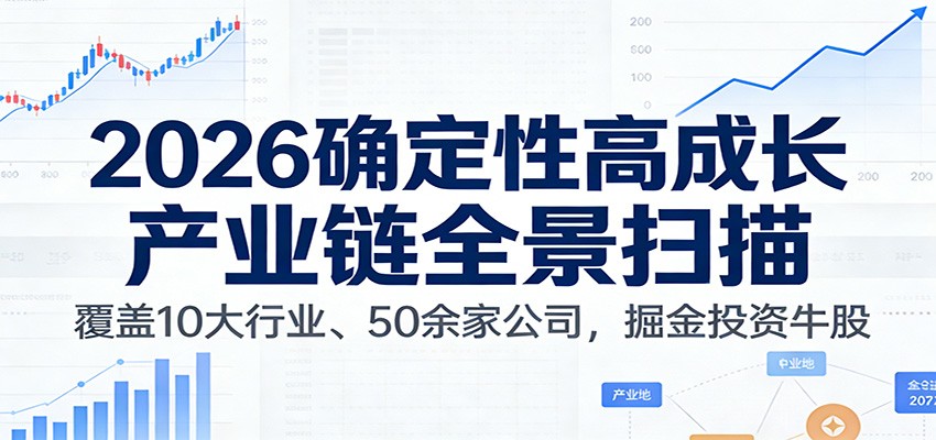 图片[1]-付费文章：2026确定性高成长产业链全景扫描：覆盖10大行业、50余家公司，掘金投资牛股-识享社