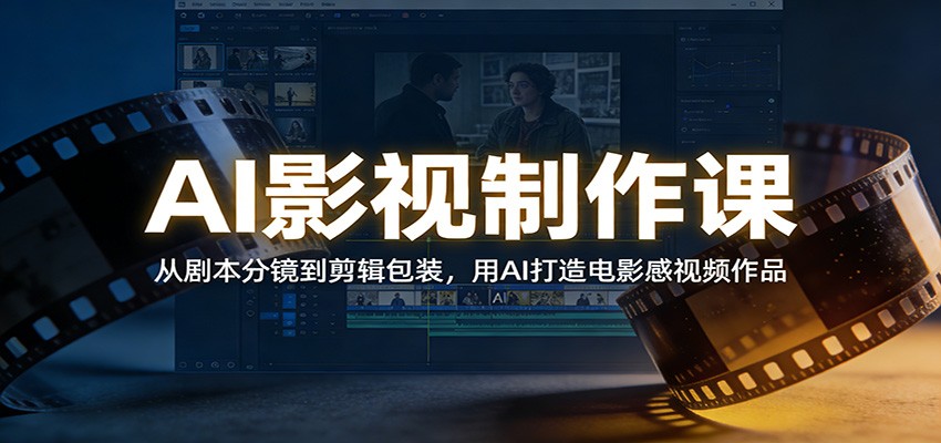 AI影视制作课:从剧本分镜到剪辑包装,用AI打造电影感视频作品-识享社