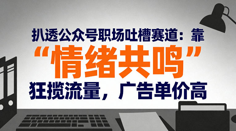 扒透公众号职场吐槽赛道:靠“情绪共鸣”狂揽流量,广告单价高-识享社
