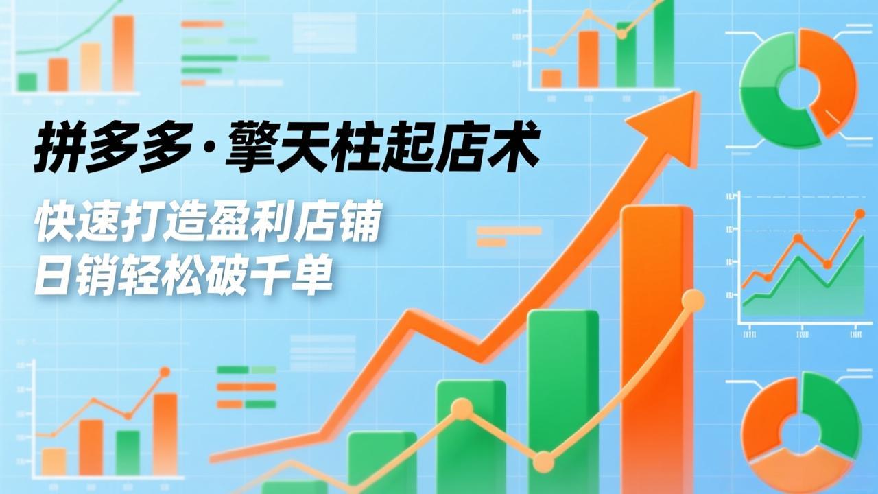 拼多多·擎天柱起店术，爆流布局、利润起飞、不断流，快速打造盈利店铺，日销轻松破千单-识享社
