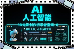 AI人工智能3D电影制作初学者指南:0基础上手,小白也能玩转-识享社