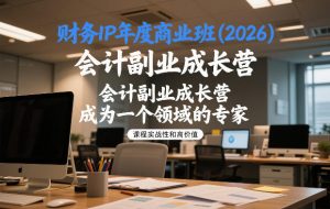 财务IP年度商业班(2026)，会计副业成长营，成为一个领域的专家-识享社