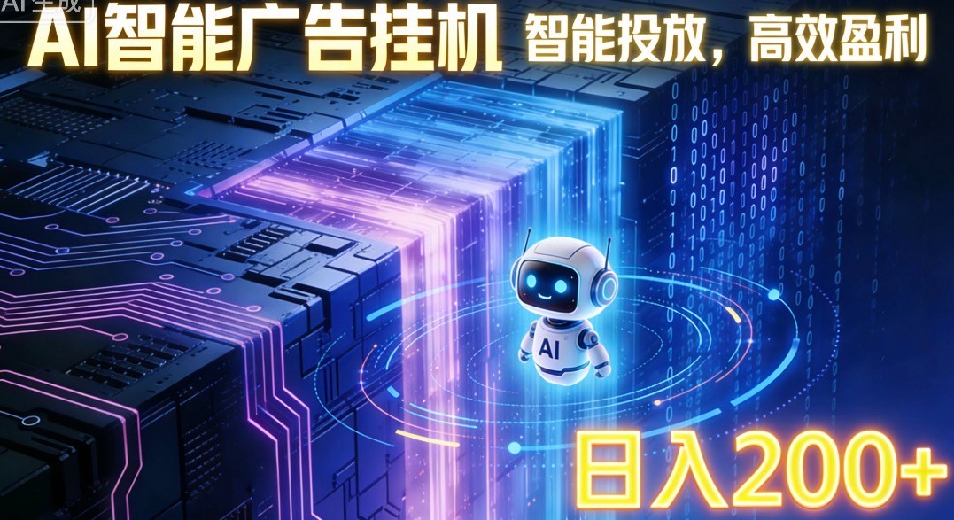 ai智能广告挂机项目,合规挂载广告即可赚取收益,单日收益可达400~500+-识享社