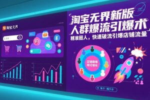 淘宝无界新版人群爆流引爆术,精准圈人,快速破流引爆店铺流量-识享社