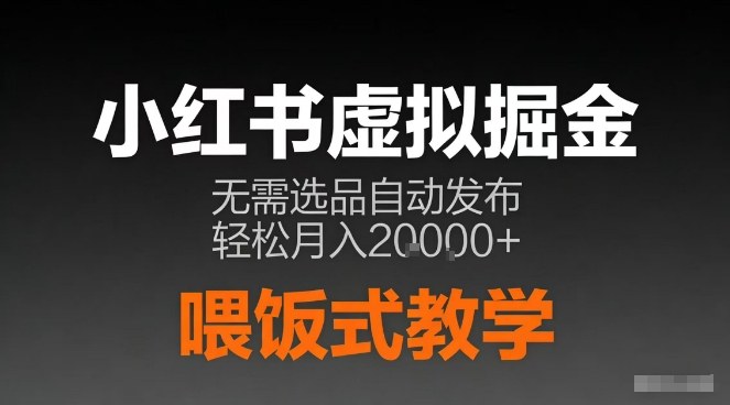 小红书虚拟电商掘金，无需选品，ai笔记半自动发布，轻松月入2w+【揭秘】-识享社