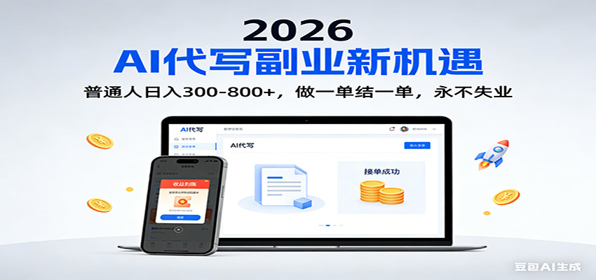 图片[1]-2026 副业首选！AI 代写日入 300-800，普通人0门槛，做一单结一单！-识享社