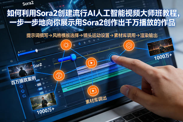 如何利用Sora2创建流行AI人工智能视频大师班，一步一步地向你展示用Sora2创作出千万播放的作品-识享社