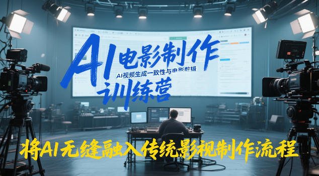 AI电影制作训练营,掌握AI视频生成一致性与电影剪辑,将AI无缝融入传统影视制作流程-识享社