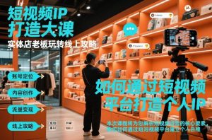 短视频ip打造大课，实体店老板玩转线上攻略-识享社