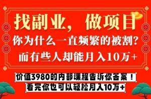 价值3980的网创内部课程，告诉你互联网创业月入10个W的秘密【揭秘】-识享社