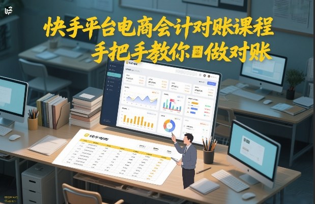 快手平台电商会计对账课程,手把手教你做对账-识享社