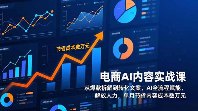 电商AI内容实战课,从爆款拆解到转化文案,AI全流程赋能,解放人力,单月节省内容成本数万元-识享社