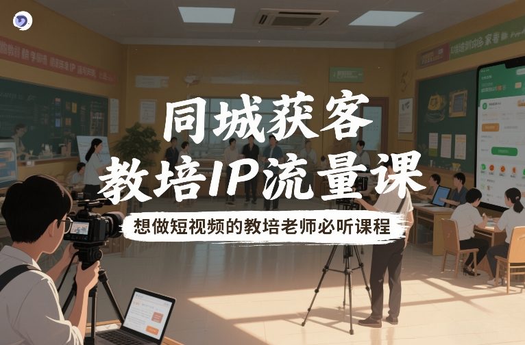同城获客，教培IP流量课，想做短视频的教培老师必听课程-识享社