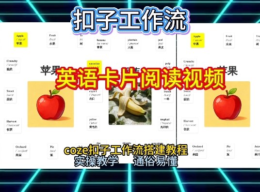 【一键生成英语卡片单词阅读工作流】2026保姆级教程,Coze工作流一键搭,英语单词卡片+阅读练习直接搞定-识享社