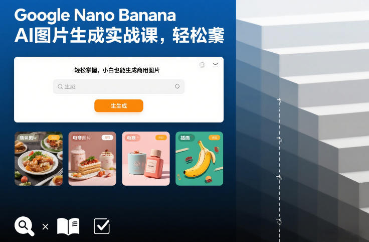 Google Nano Banana AI图片生成实战课,轻松掌握,小白也能生成商用图片-识享社