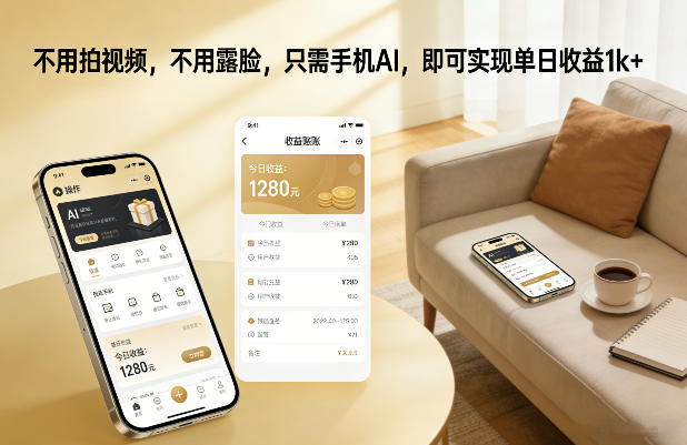 不用拍视频,不用露脸,只需手机AI,即可实现单日收益1k+【揭秘】-识享社