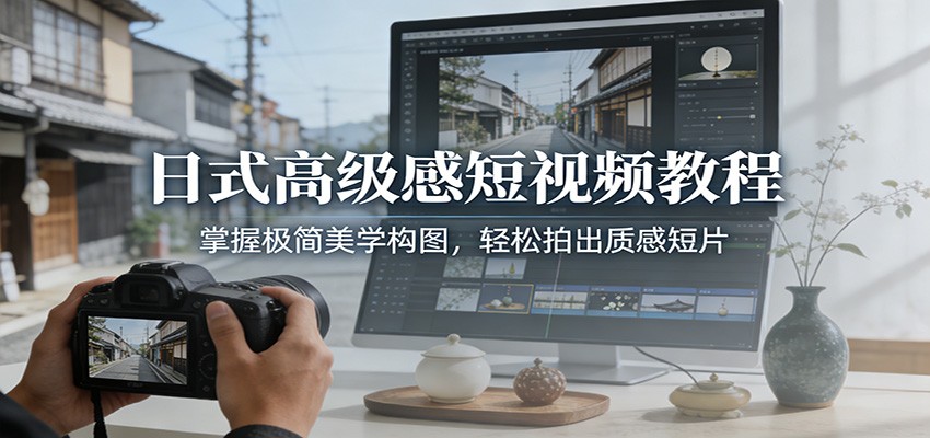 图片[1]-日式高级感短视频教程：掌握极简美学构图，轻松拍出质感短片-识享社