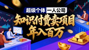 2026年“超级个体一人公司”私域卖项目年入百万，个人IP-精准引流-项目包装-转化成交-识享社