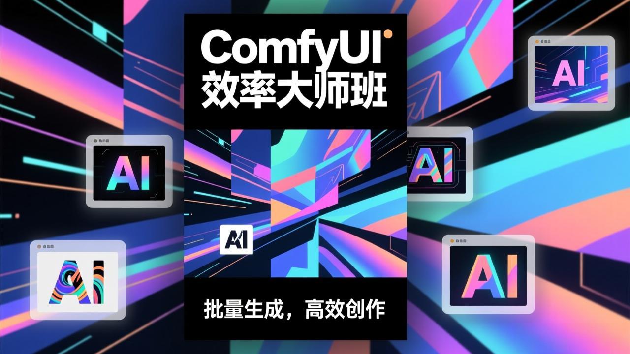 ComfyUI效率大师班:工作流搭建,批量生成,将个人AI出图效率提升5-10倍,月接单收入1-3万-识享社