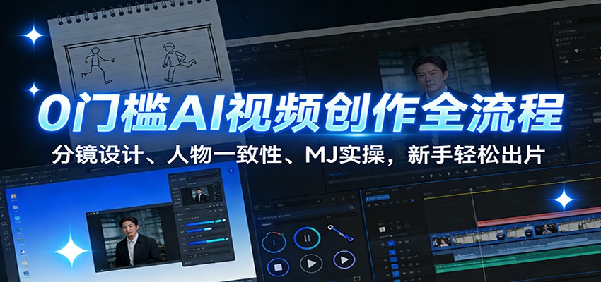 图片[1]-0门槛AI视频创作全流程：分镜设计、人物一致性、MJ实操，新手轻松出片-识享社