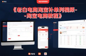 老白电商淘宝补单系列视频-淘宝电商教程-识享社