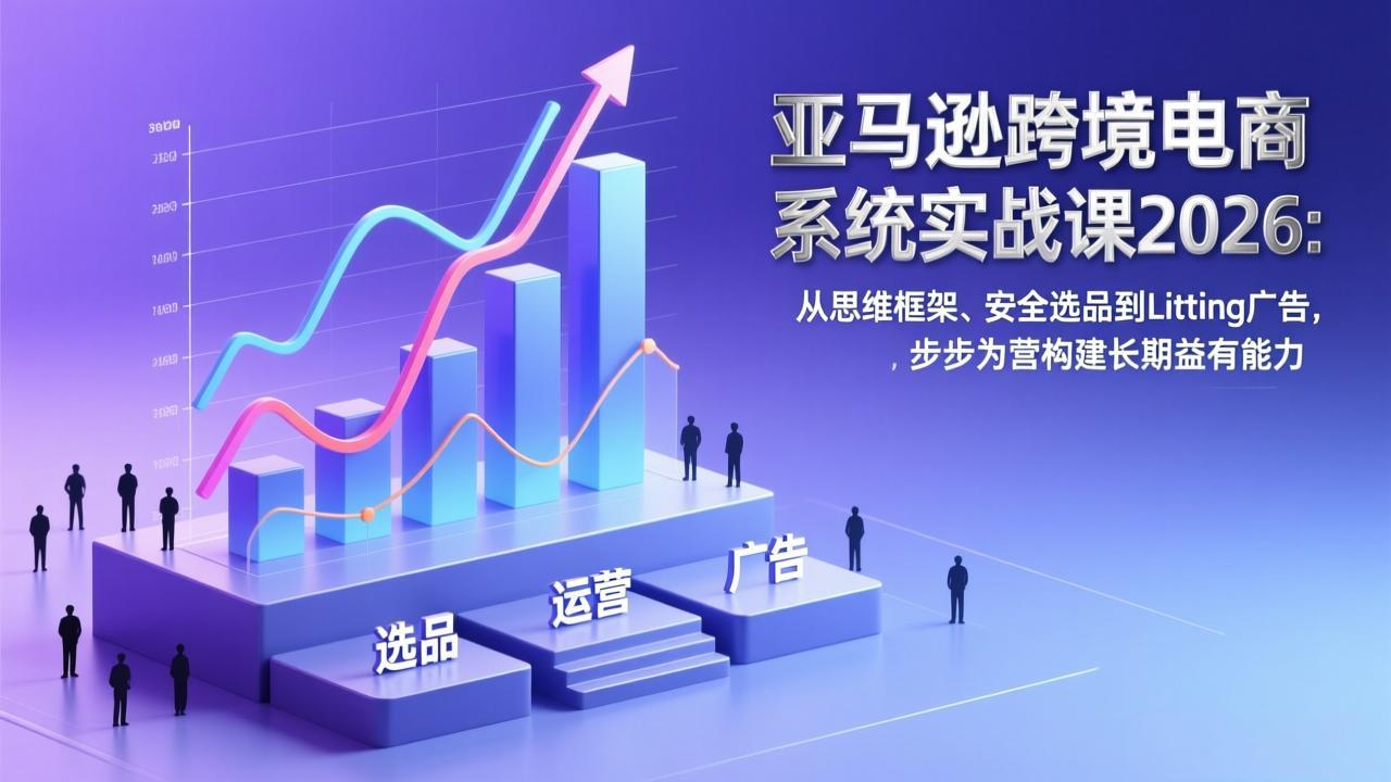 亚马逊跨境电商系统实战课2026:从思维框架、安全选品到Listing广告,步步为营构建长期盈利能力-识享社