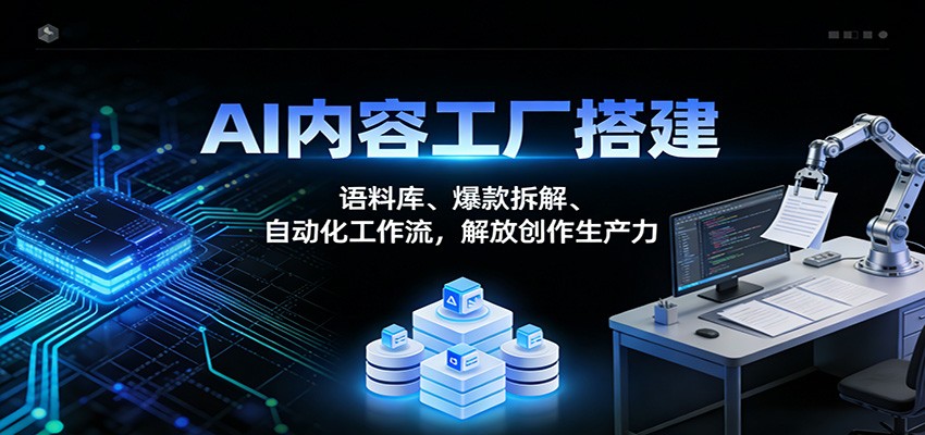 AI内容工厂搭建:语料库、爆款拆解、自动化工作流,解放创作生产力-识享社