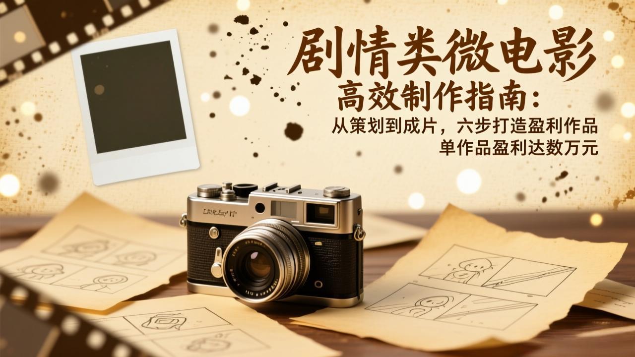 剧情类微电影高效制作指南:从策划到成片,六步打造盈利作品,单作品盈利达数万元-识享社