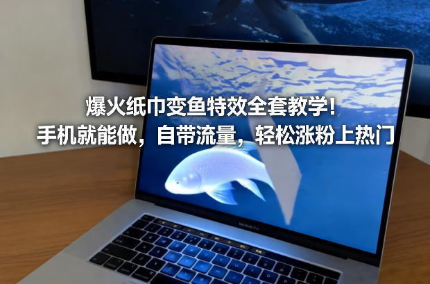 爆火纸巾变鱼特效全套教学!手机就能做,自带流量,轻松涨粉上热门-识享社