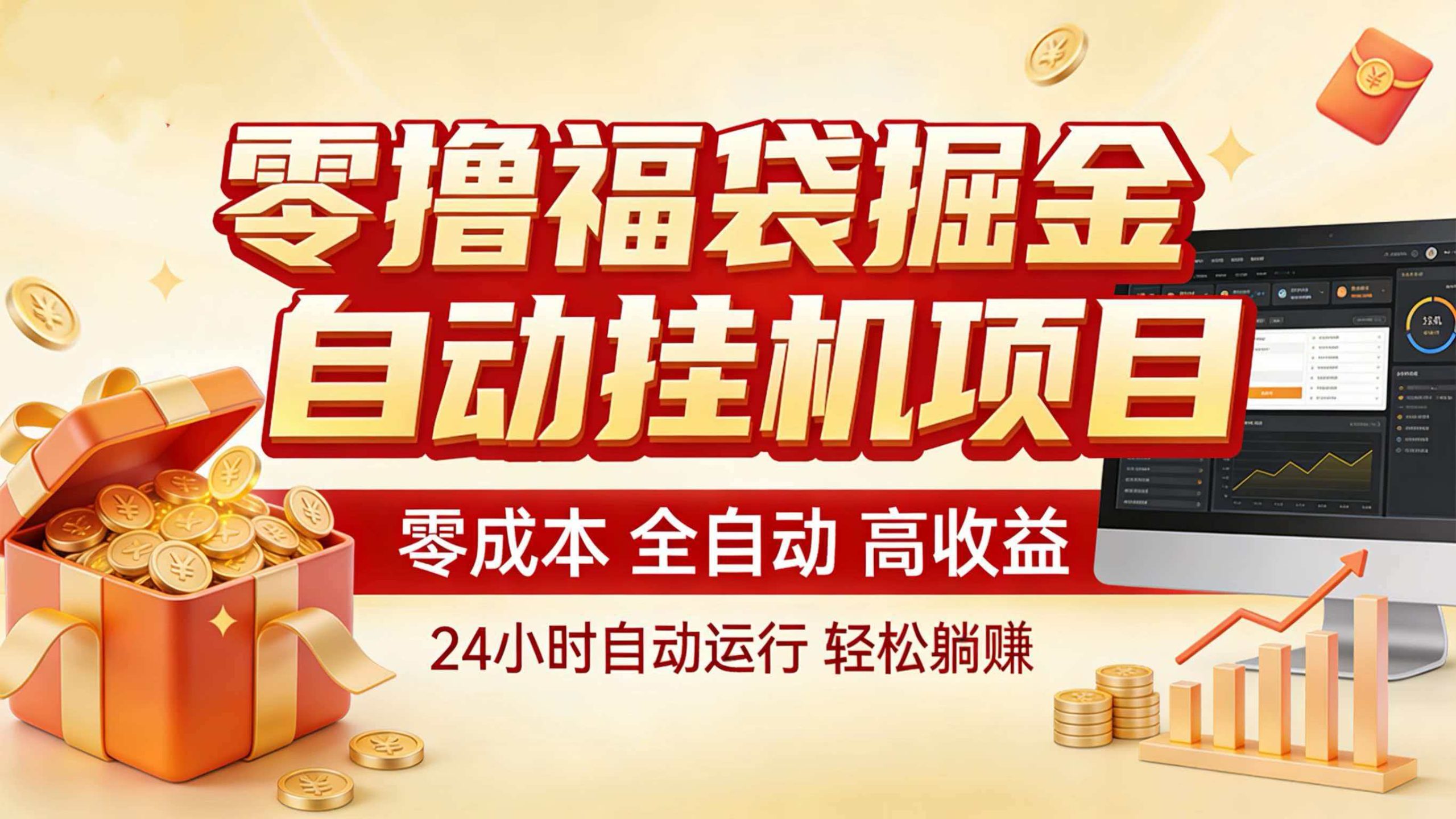 零撸福袋掘金！全自动挂机躺赚，新手也能上手-识享社