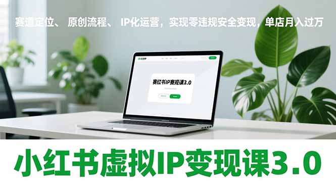 小红书虚拟IP变现课3.0,赛道定位、原创流程、IP化运营,实现零违规安全变现,单店月入过万-识享社