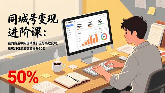 同城号变现进阶课：在同城赛道中实现精准引流与高效变现，单店月引流成交额提升50%-识享社