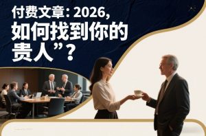 付费文章:2026,如何找到你的“贵人”?-识享社