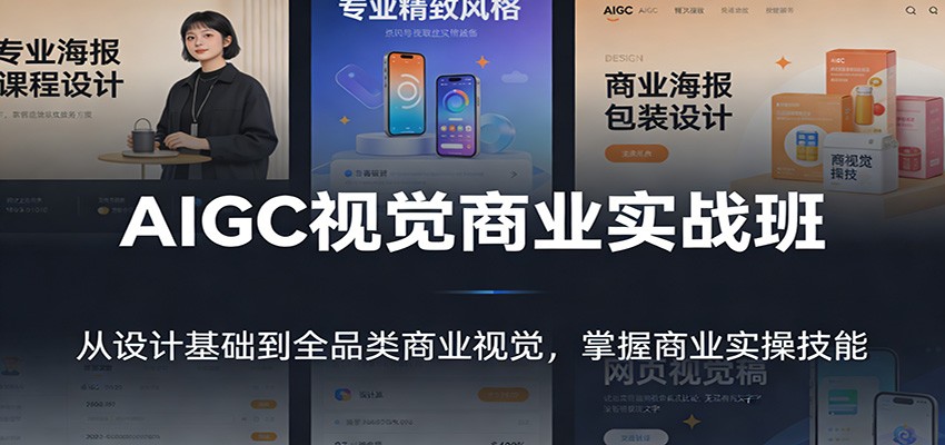AIGC视觉商业实战班：从设计基础到全品类商业视觉，掌握商业实操技能-识享社