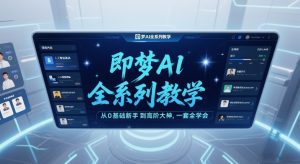 即梦AI全系列教学,从0基础新手到高阶大神,一套全学会-识享社