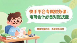快手平台专属财务课:电商会计必备对账技能,精准核算利润、规避财务风险-识享社