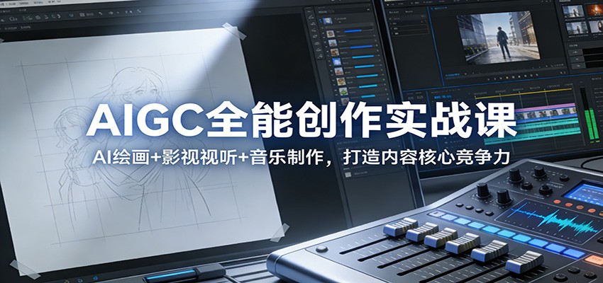 AIGC全能创作实战课:AI绘画+影视视听+音乐制作,打造内容核心竞争力-识享社