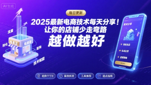 2025最新电商技术每天分享,让你的店铺少走弯路,越做越好(更新26年01月)-识享社